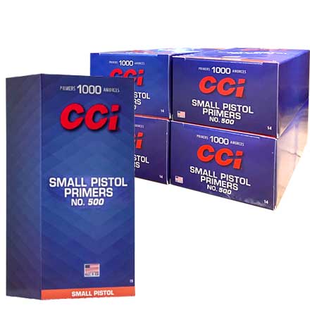 CCI #500 Small Pistol Primers 5000 Count Case