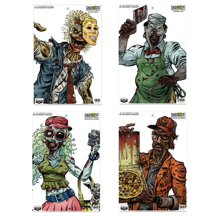 Darkotic Zombie 12x18" Splattering Targets - 8 Pack