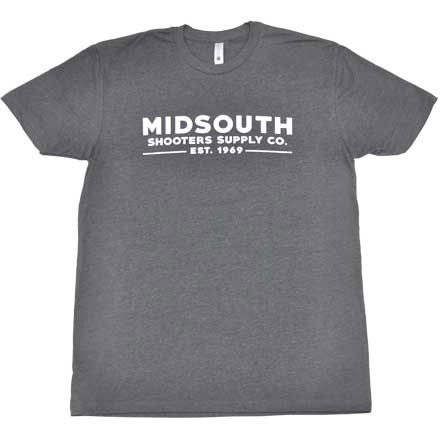 Midsouth Shooters Crew T-Shirts with Brand (Extra Soft and Light Weight) - Charcoal