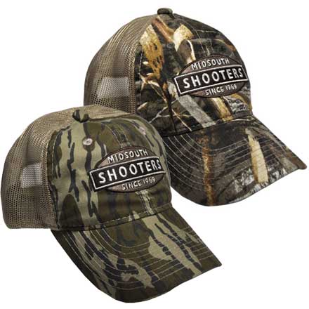 Midsouth Shooters Slightly Distressed Camo Traditional Hat With Mesh Backs