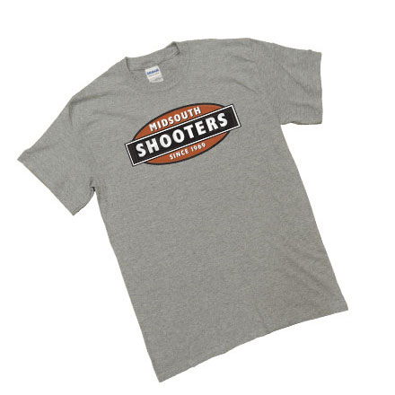 Heavy Cotton T-Shirts With Midsouth Logo - Gray